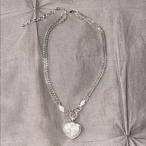 Rhinestone Heart Necklace